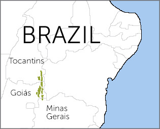 Goias Parakeet range map, ABC