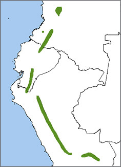 Golden-plumed Parakeet map, NatureServe