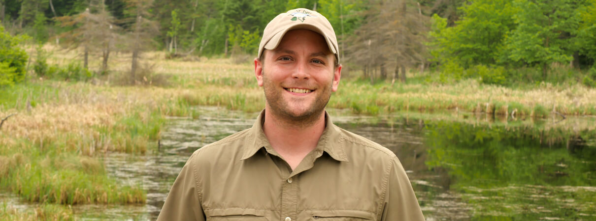 As ABC's Golden-winged Warbler Public Lands Coordinator, Peter Dieser identifies habitats for restoration and implements conservation projects on the ground. Photo by Aditi Desai